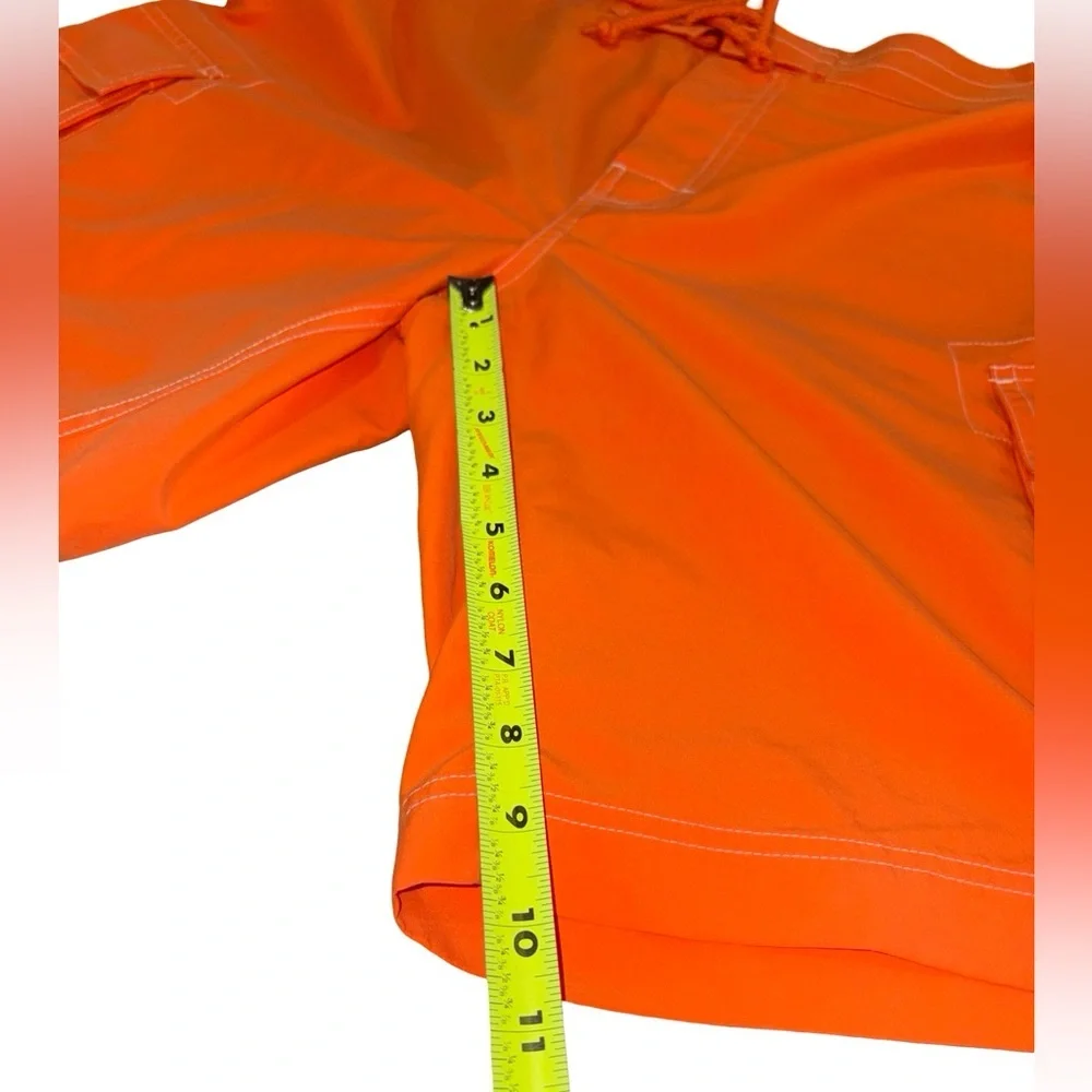 J.Crew Orange Cargo Swim Trunks Men’s Size 32 Board Shorts Beach Summer
